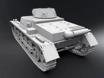 Panzer 1 scale model 3D print model