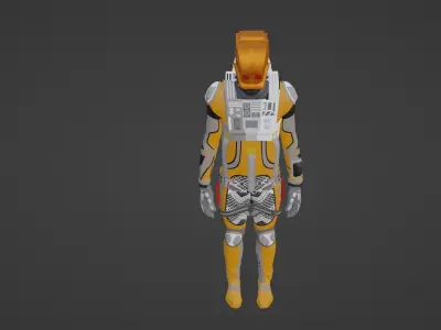 Robot Soldier - Assault Soldier Low-poly 3D model 2