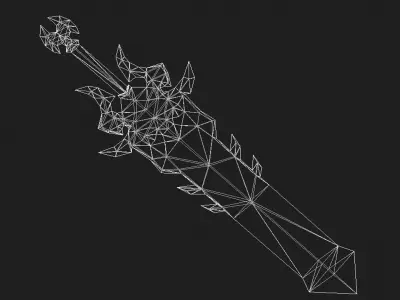 Futuristic Sword Low-poly 3D model shop