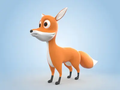 Cartoon Fox 3D model purchase
