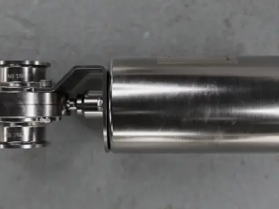 PBR Staileness Pneumatic Actuated Valve - Clamp Conection  3D model