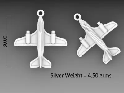 Airplane Pendant Design 3D print model