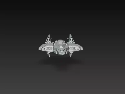 Sci-Fi Advanced Stealth Strike Fighter 3D Print STL 3D print model