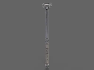 PBR Pipe Weapon V2d Low-poly 3D model