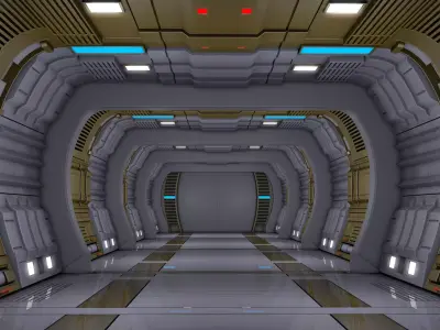Sci Fi Corridor Room 3D model purchase