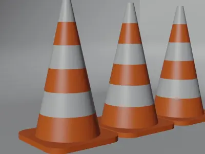 Traffic cones  3D model purchase