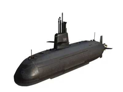 JMSDF Oyashio-class submarine 3D model