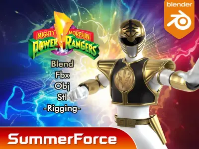 White Ranger - Mighty Morphin Power Rangers 3D model