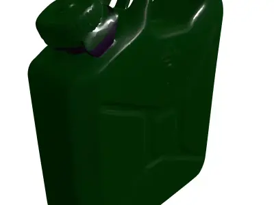 Classic Green Jerry Can Fuel Container Low-poly 3D model