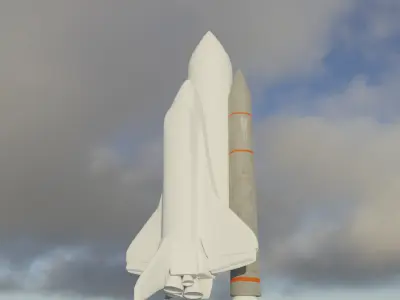 Discovery Space shuttle 3D animated 3D model