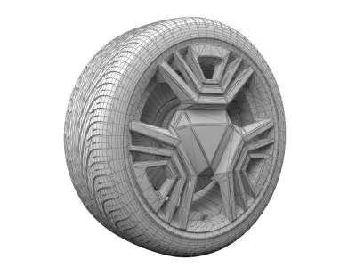 Realistic Tire 17 3D model