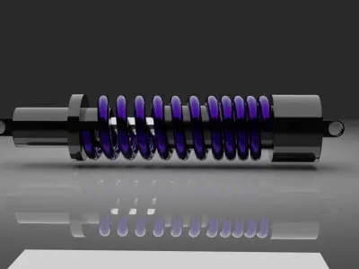 shock absorber rigged Low-poly 3D model