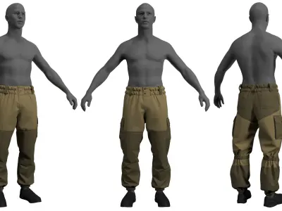 Gorka Uniform Pants - Marvelous Designer 3D model