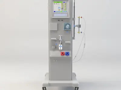 Dialysis machine - Healthcare and medical device Low-poly 3D model