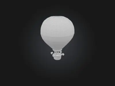 Cartoon Hot Air Balloon 3D model buy