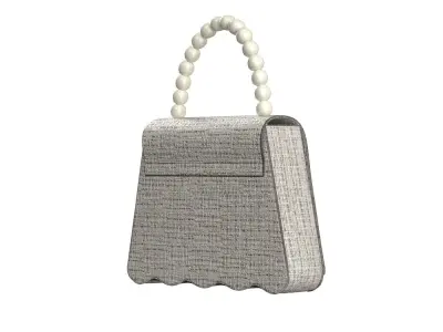 Tweed Pearl Strap Mini Bag 3D model