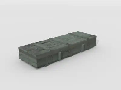 Historical WW2 ammocrate Low-poly 3D model