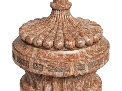 Large Louis Xiv Porta Santa Rara Marble Urn 3D model