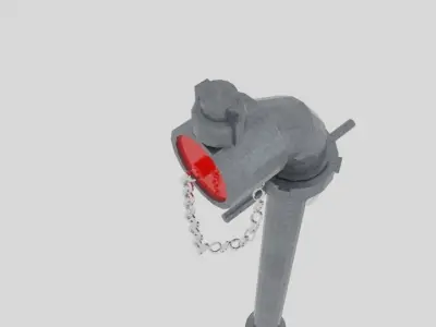 Single Stand Pipe Low-poly 3D model