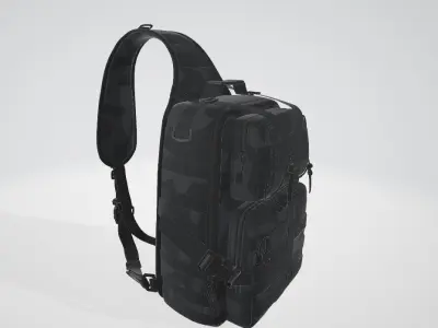 US Military style chest bag for travel 3D model