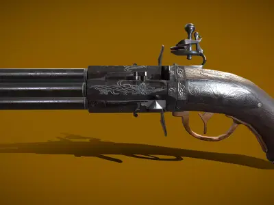 Historical gun 3D model