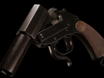 Kampfpistole Low-poly 3D model