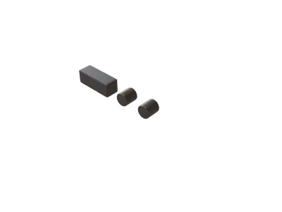 Morse Code D v1 001 Low-poly 3D model