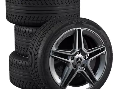 Mercedes wheels 3D model from CGTrader