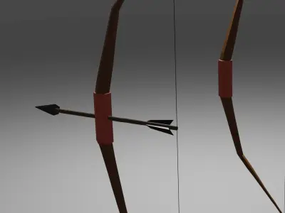 stylized bow 3D model