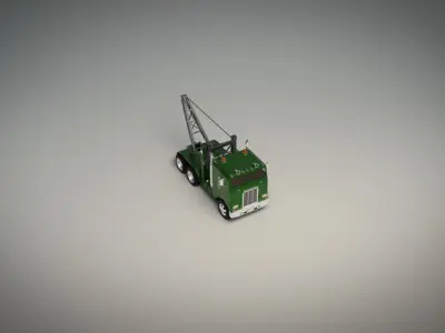 Low Poly Vintage Truck 04 Low-poly 3D model