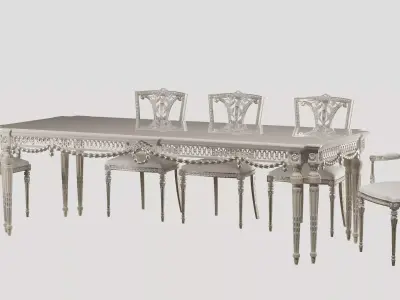 kosovart daphne table and chair 3D model