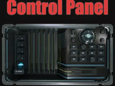 control panel 3D model 5