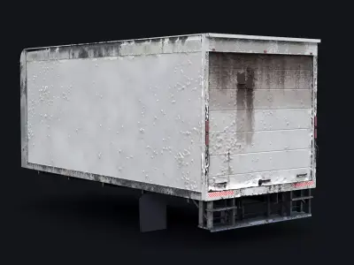 Rusted US Box Truck Body Low-poly 3D model