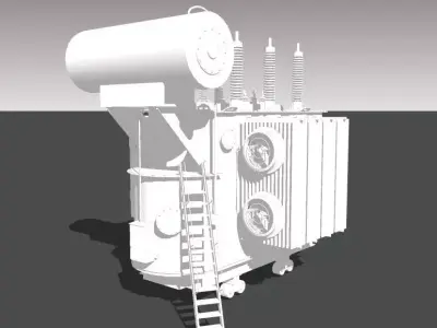 Power Transformer TDTN 25mVA - 25000kVA 115kV - 35kV - 10kV 3D model