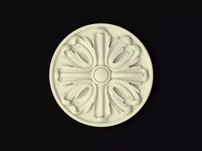 rosette decorative medallion 3D model 12