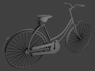 Lowpoly Cycle vintage bicycle Free low-poly 3D model