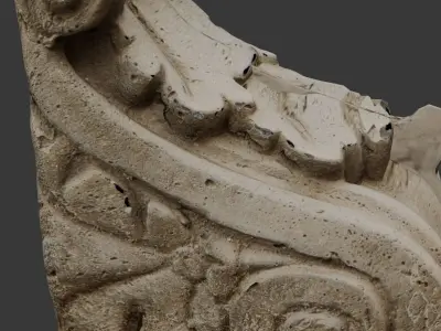 Antique Stone Corbel 3D Scan Low-poly 3D model