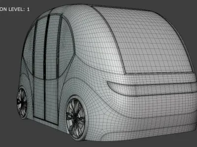 Shuttle minibuses collection 2023 3D Model Pack