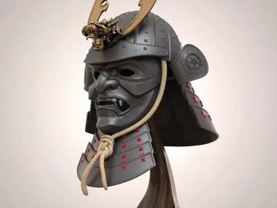 Samurai Kabuto Helmet Japanese Warior 3D print model