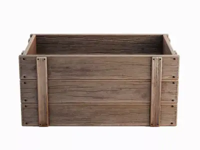 Large Wooden Crate 04 Low-poly 3D model
