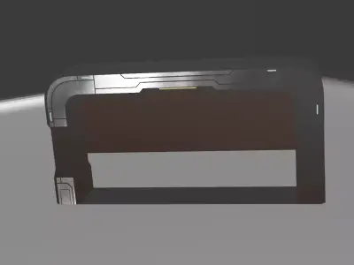 Ripple Gate  Sci-Fi Energy Portal for Blender Free low-poly 3D model