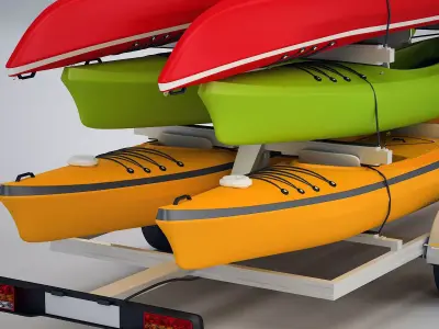 Kayak Trailer 3D model