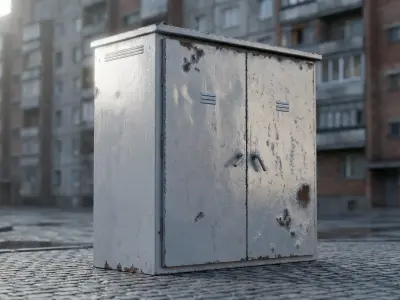 Electric box Low-poly 3D model order