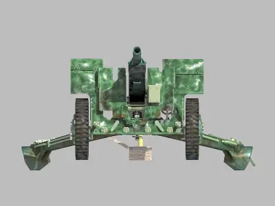 M2A1 - howitzer 105mm 3D model