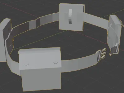 cinturon  de Izuku Midoriya 3D model