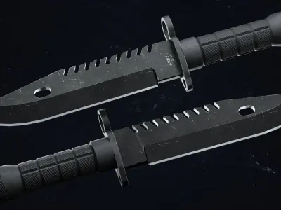 Combat Knifes Free low-poly 3D model