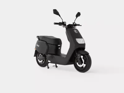 Matte Black Scooter Low-poly 3D model