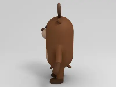 Cartoon Reindeer 3D model