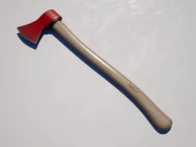 Wooden Axe Low-poly 3D model get