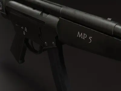 smgmp5 gun Free low-poly 3D model